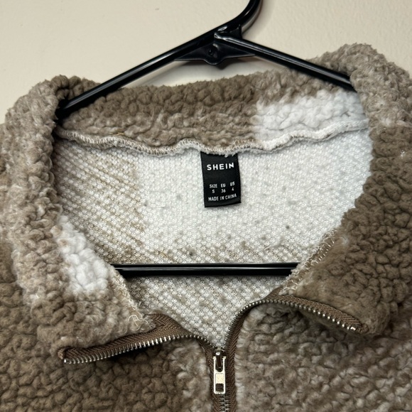 Cropped Sherpa sweatshirt - Picture 3 of 4